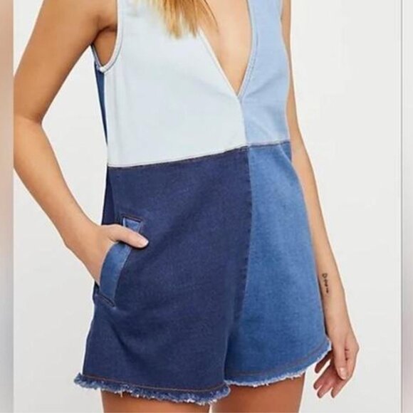 Alice McCall: Sweet Thing Denim Playsuit - Picture 1 of 6